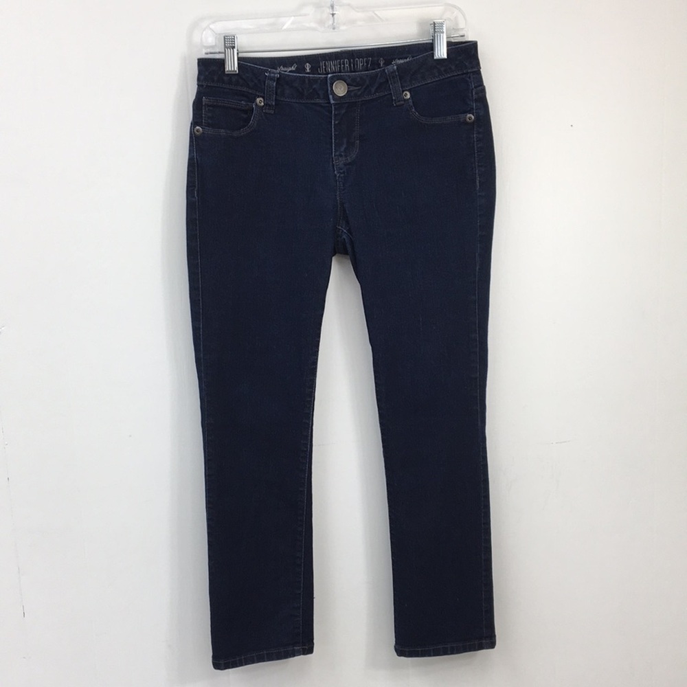 Jennifer Lopez Straight Leg Dark Wash Denim Jeans Size 6 EXCELLENT Condition